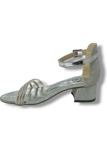 Kılınç 785-25 Simli 3 Şerit Taşlı Kız Çocuk Sandalet 31-35 modelleri