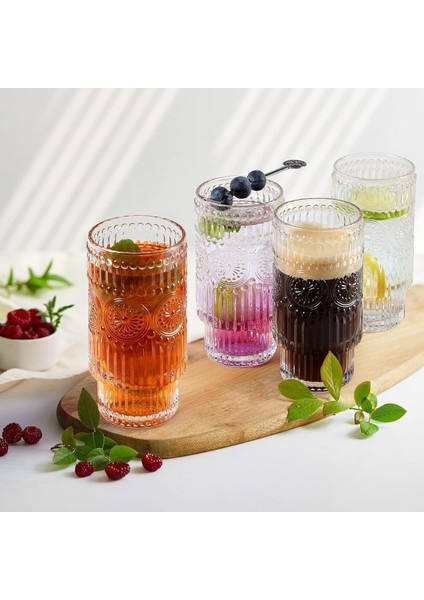 Şık 6’lı Cam Meşrubat Takımı, 330CC, 13.5cm Boy, 6.5cm Ağız, Beyaz Renk fırsatları