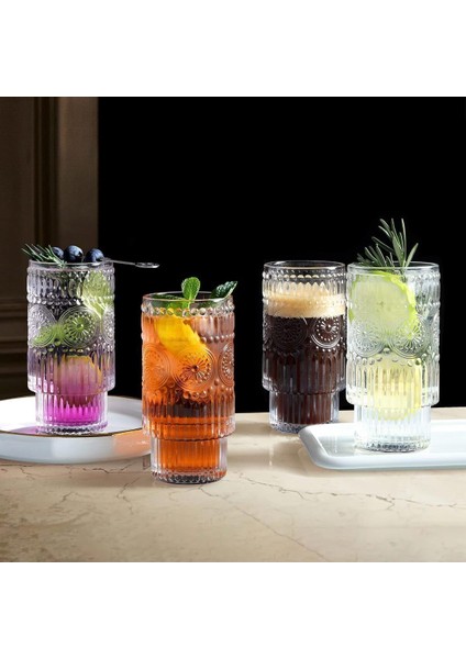 Şık 6’lı Cam Meşrubat Takımı, 330CC, 13.5cm Boy, 6.5cm Ağız, Beyaz Renk indirimleri