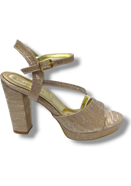 342-25 Simli Yüksek Topuk Kadın Sandalet fiyatları