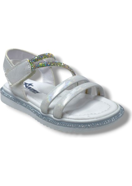 Bebe 221-25 Anatomik Taşlı Cırtlı Kız Çocuk Sandalet 26-30