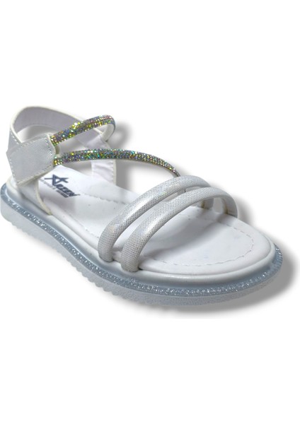 Bebe 221-25 Anatomik Taşlı Cırtlı Kız Çocuk Sandalet 31-36