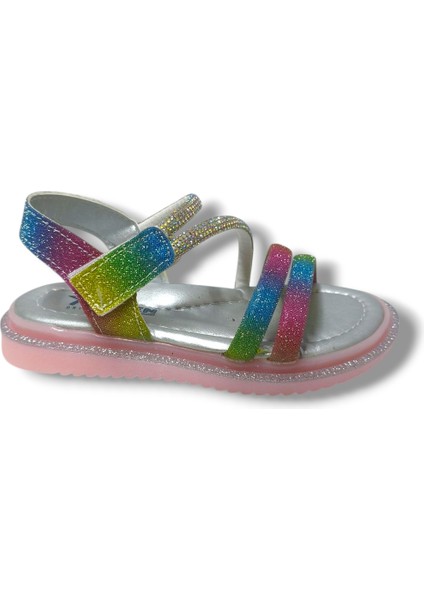 Bebe 231-25 Anatomik Simli Taşlı Cırtlı Kız Çocuk Sandalet 26-30 fiyatları