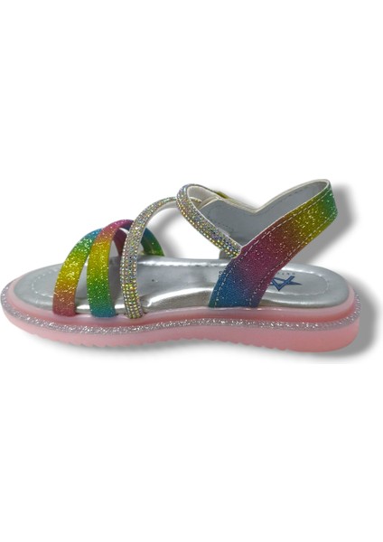 Bebe 231-25 Anatomik Simli Taşlı Cırtlı Kız Çocuk Sandalet 26-30 modelleri