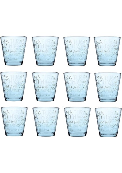 Turkuaz 250 ml 12'li Su Bardak Seti, Şık ve Dayanıklı Tasarım