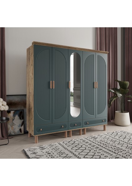 Furkan 5 Kapaklı Gardırop Dolap 200cm