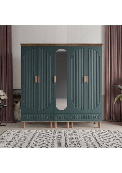 Furkan 5 Kapaklı Gardırop Dolap 200cm modelleri