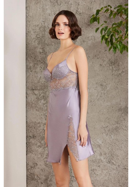 Saten Gecelik Sabahlık Pijama Takım Şort Takım 6'lı Gelin Çeyiz Seti - 6000 Royal