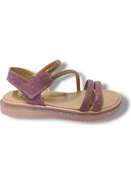 Bebe 241-25 Anatomik Simli Taşlı Cırtlı Kız Çocuk Sandalet 31-36 fiyatları