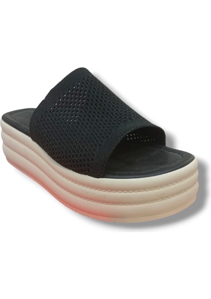 3009-25 Triko Anatomik Dolgu Topuk Kadın Terlik