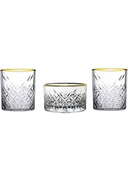 Şık Yaldızlı Viski ve Çerezlik Seti, 3 Parça, Zarif Tasarım