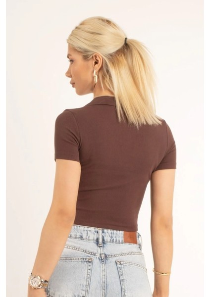 Polo Yaka Fitilli Crop fiyatları