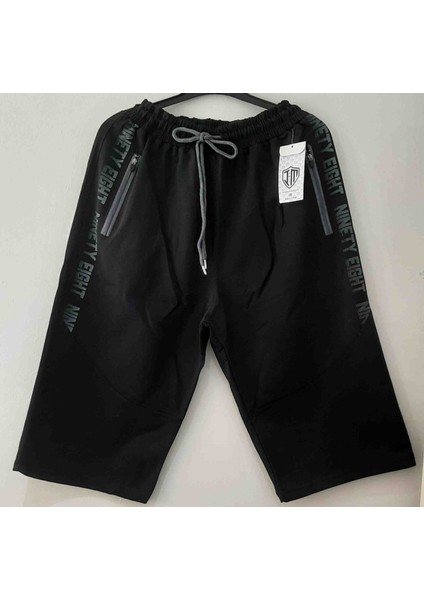 Erkek Battal Boy Kapri Cepler Fermuarlı Beden (3xl) Renk Siyah