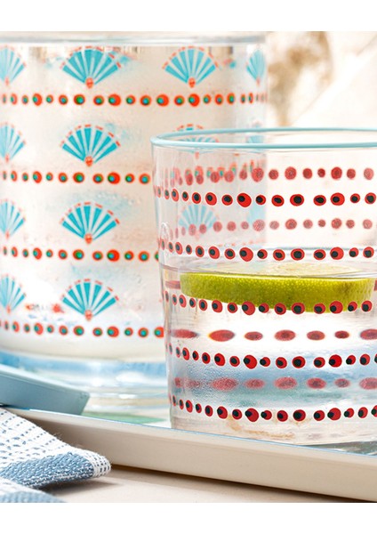 Şık 3 Parça Cam Su Takımı 1260 ml Mavi-Pembe, Estetik ve Dayanıklı Tasarım fiyatları