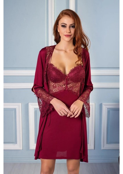 Penye 6'lı Gelin Çeyiz Seti - 5625 Bordo