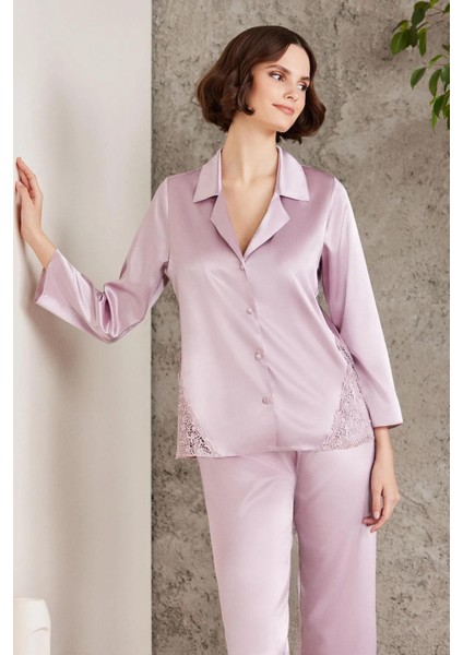 Saten Gecelik Sabahlık Pijama Takım Şort Takım 6'lı Gelin Çeyiz Seti - 6000 Rose fırsatları