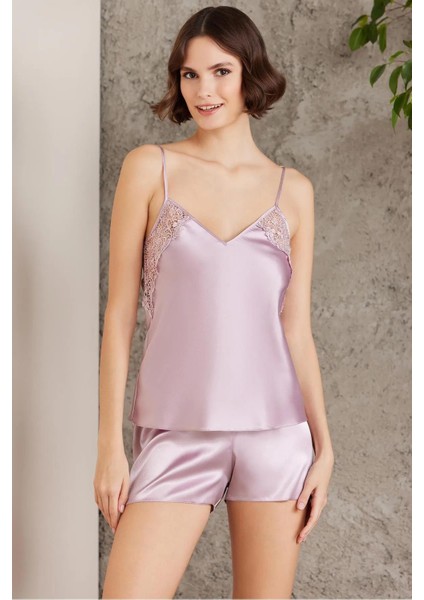 Saten Gecelik Sabahlık Pijama Takım Şort Takım 6'lı Gelin Çeyiz Seti - 6000 Rose indirimleri