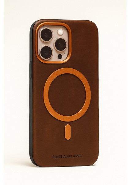 iPhone 15 Pro Luxuryclass – Kahverengi Magsafe Kılıf