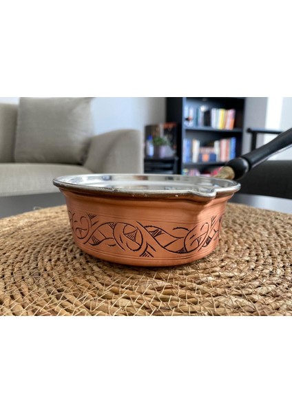 Bakır Renkli El Işlemeli Bakır Tava-Sosluk (10 cm - 12 cm - 13,5 Cm) fiyatları