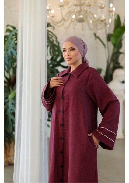 Ankanoor Tam Boy Düğmeli Kolu Biyeli Ferace ANKA252425 fiyatları