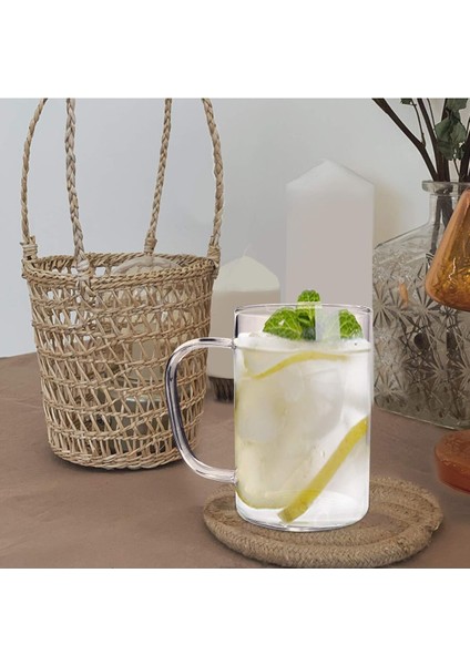 Turuncu 3'lü Borosilikat Cam Bardak Seti, Dayanıklı ve Şık Tasarım