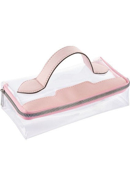 Şeffaf ve Fonksiyonel Pembe Makyaj Çantası, 21X11X7,5 Cm, Çok Renkli Seçeneklerle modelleri