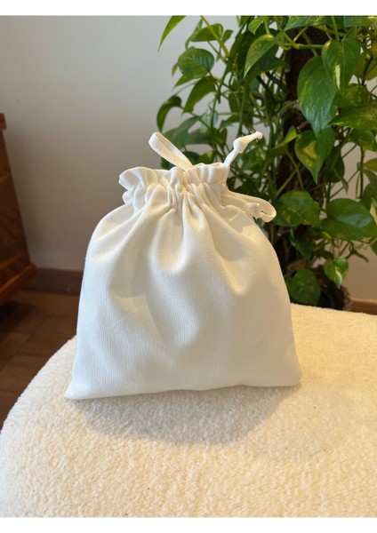Beyaz Keten Mini Bez Kese, Büzgülü Iç Düzenleyici, 20X20, Çok Renkli fiyatları
