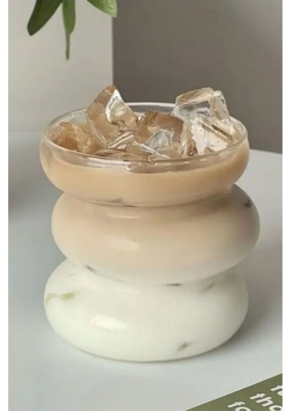 2’li Pipetli Kahve ve Meşrubat Bardağı, Beyaz, Şerit Tasarım fiyatları