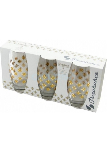 Yıldızlı 3'lü Su Bardağı Seti, Şık ve Zarif Tasarım, Dayanıklı ve Kaliteli Malzeme