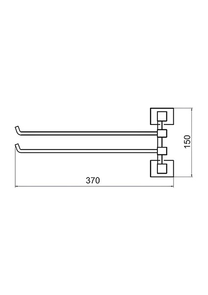 Şık ve Fonksiyonel Ikili Kare Rozetli Pirinç Havluluk, Banyo Aksesuarı, Duvara Monte, Kolay Kurulum fiyatları
