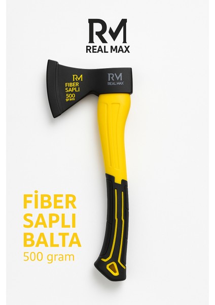 500 gr Fiber Saplı Balta – Ergonomik ve Dayanıklı Tasarım