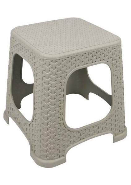 Sağlam Plastik Star Rattan Küçük Tabure (6 Adet) Çölbeji