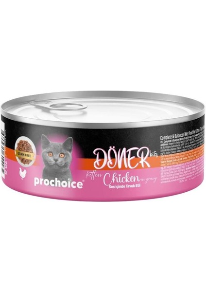 Prochoice Döner Bites Tavuklu Yavru Kedi Konservesi 70 gr