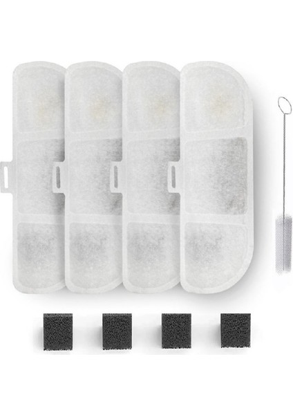 Akıllı Otomatik Kedi Tuvaleti Paslanmaz Çelik Kaseli 4LT Mama Kabı Çelik Hazneli Su Pınarı ve Filtre 4'lü Pet Seti