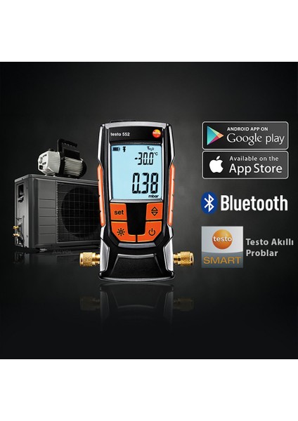 Testo 552 Dijital Vakum Ölçüm Cihazı | Bluetooth Özellikli modelleri
