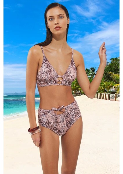 Desenli Üçgen Bikini Takımı Premium Kalite Klora Dayanıklı Yaz Koleksiyonu fiyatları