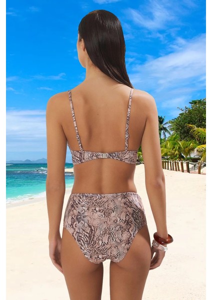 Desenli Üçgen Bikini Takımı Premium Kalite Klora Dayanıklı Yaz Koleksiyonu modelleri