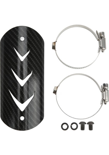 Egzoz Susturucu Boru Koruyucu Paslanmaz Çelik Isı Kalkanı Kapağı Evrensel Motosiklet Karbon Fiber Tarzı (Yurt Dışından)