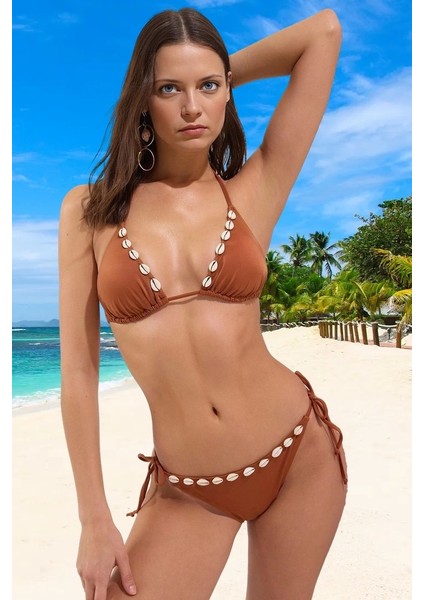 Üçgen Bikini Takımı Su Sporları Için Premium Kalite Esnek Kumaş Klora Dayanıklı Plaj ve Havuz fiyatları