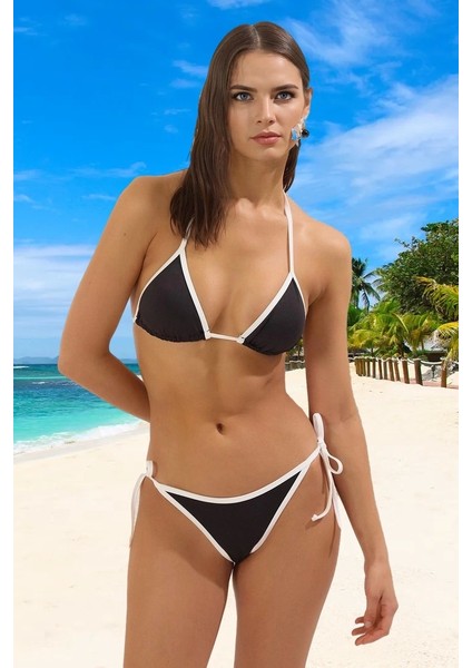 Üçgen Bikini Takımı Şık Detaylı Özel Tasarım Premium Kalite Esnek Kumaş