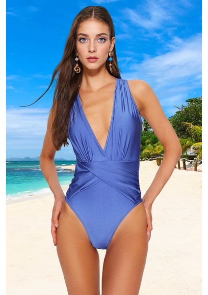 Drape Mayo Su Sporları Için Şık Detaylı Ergonomik Kesim Özel Tasarım