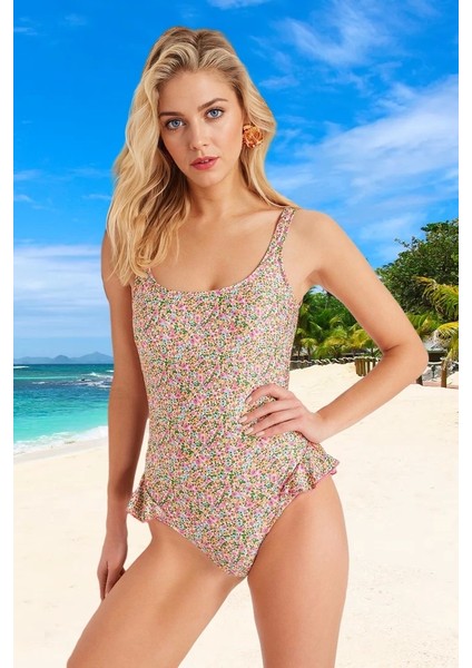 Desenli Fırfırlı Mayo Yüksek Konfor Su Sporları Için Premium Kalite Hızlı Kuruyan fiyatları