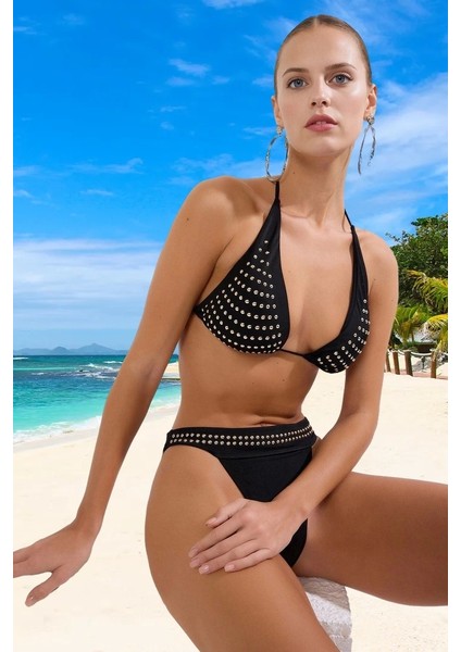 Askılı Üçgen Bikini Takımı Ergonomik Kesim Yaz Koleksiyonu Yüksek Konfor Plaj ve Havuz Için fiyatları