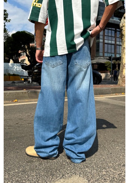 Basic Mavi Baggy Jean modelleri