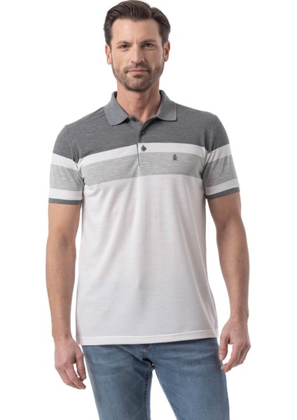 Yatay Parçalı Polo T-Shirt