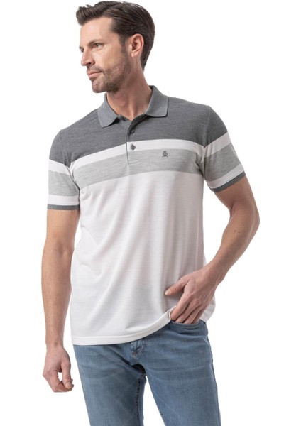 Yatay Parçalı Polo T-Shirt modelleri