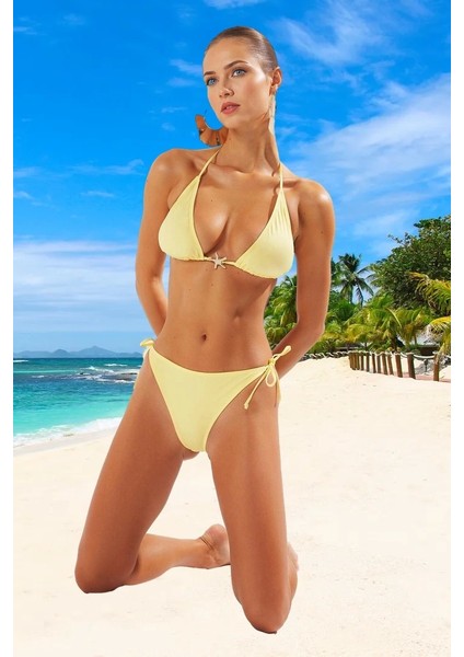 Üçgen Bikini Takımı Plaj ve Havuz Için Premium Kalite Yaz Koleksiyonu fiyatları