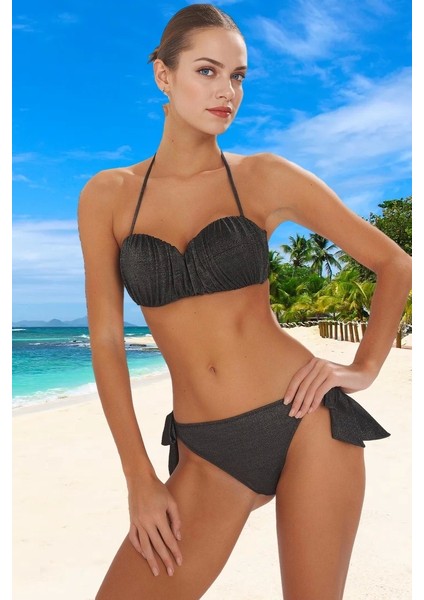 Drape Simli Bikini Takımı Esnek Kumaş Ergonomik Kesim Klora Dayanıklı Yaz Koleksiyonu