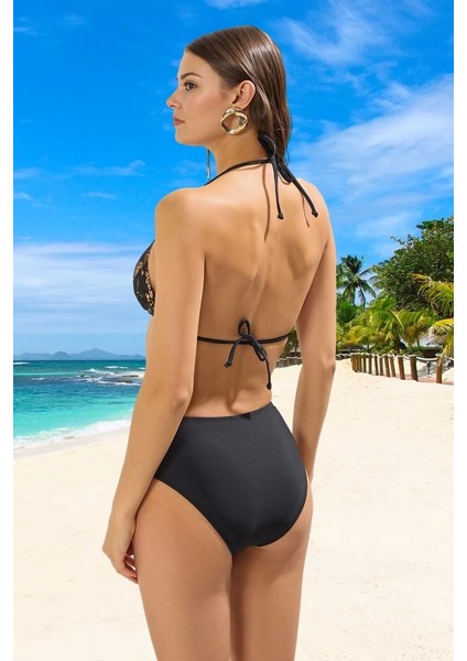 Üçgen Bikini Takımı Özel Tasarım Yüksek Konfor Hızlı Kuruyan Su Sporları Için Yaz Koleksiyonu modelleri