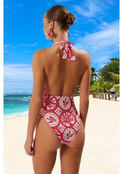 Derin V Yaka Desenli Mayo Deniz Kıyafeti Yüzme Mayosu Hızlı Kuruyan Su Sporları Için modelleri